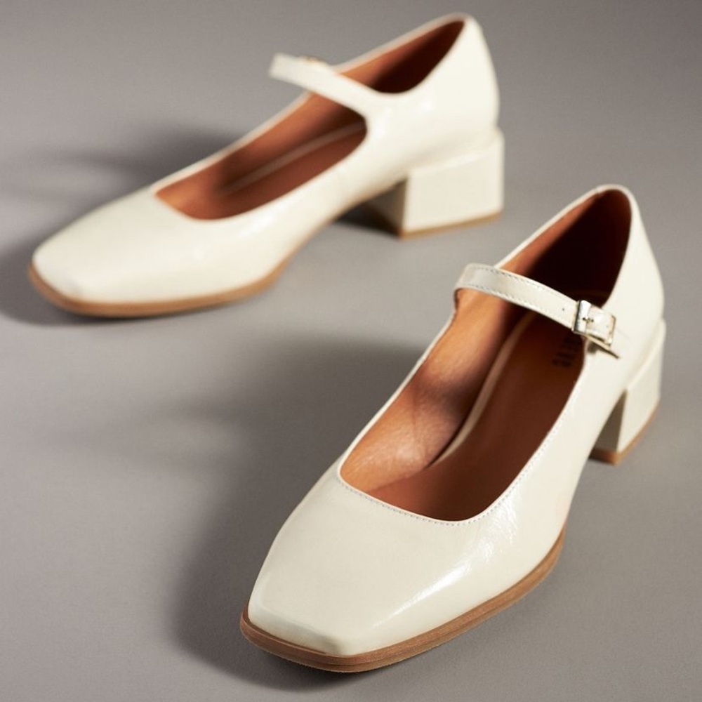 ANTHROPOLOGIE MAEVE MARY JANE BLOCK HEELS